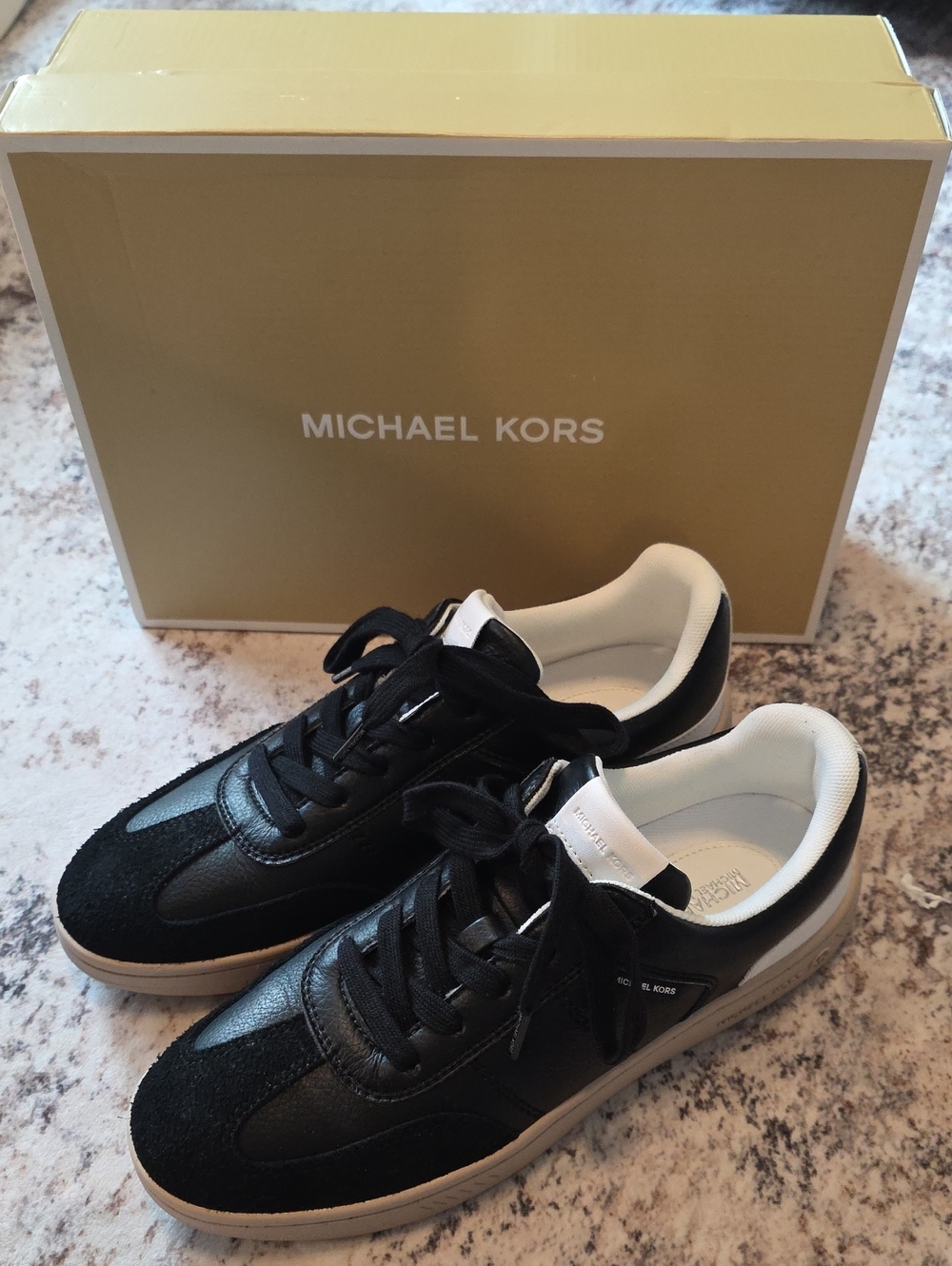 Michael Kors Black and White Low-Top Sneakers